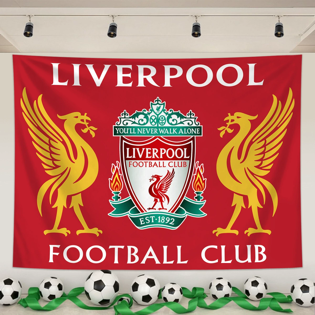 English Premier League Football Tapestry Wall Cloth Collection — 31 Designs (Liverpool, Manchester City, Manchester United, 95×75cm)