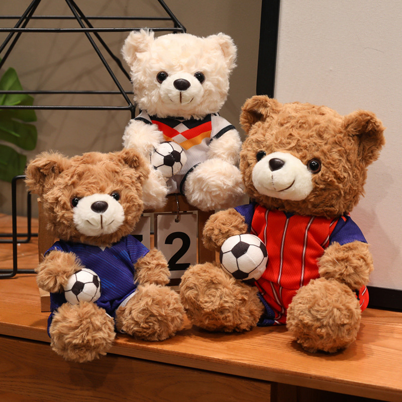 World Cup Football Teddy Bear Plush Toy — Jersey Kit Fan Souvenir