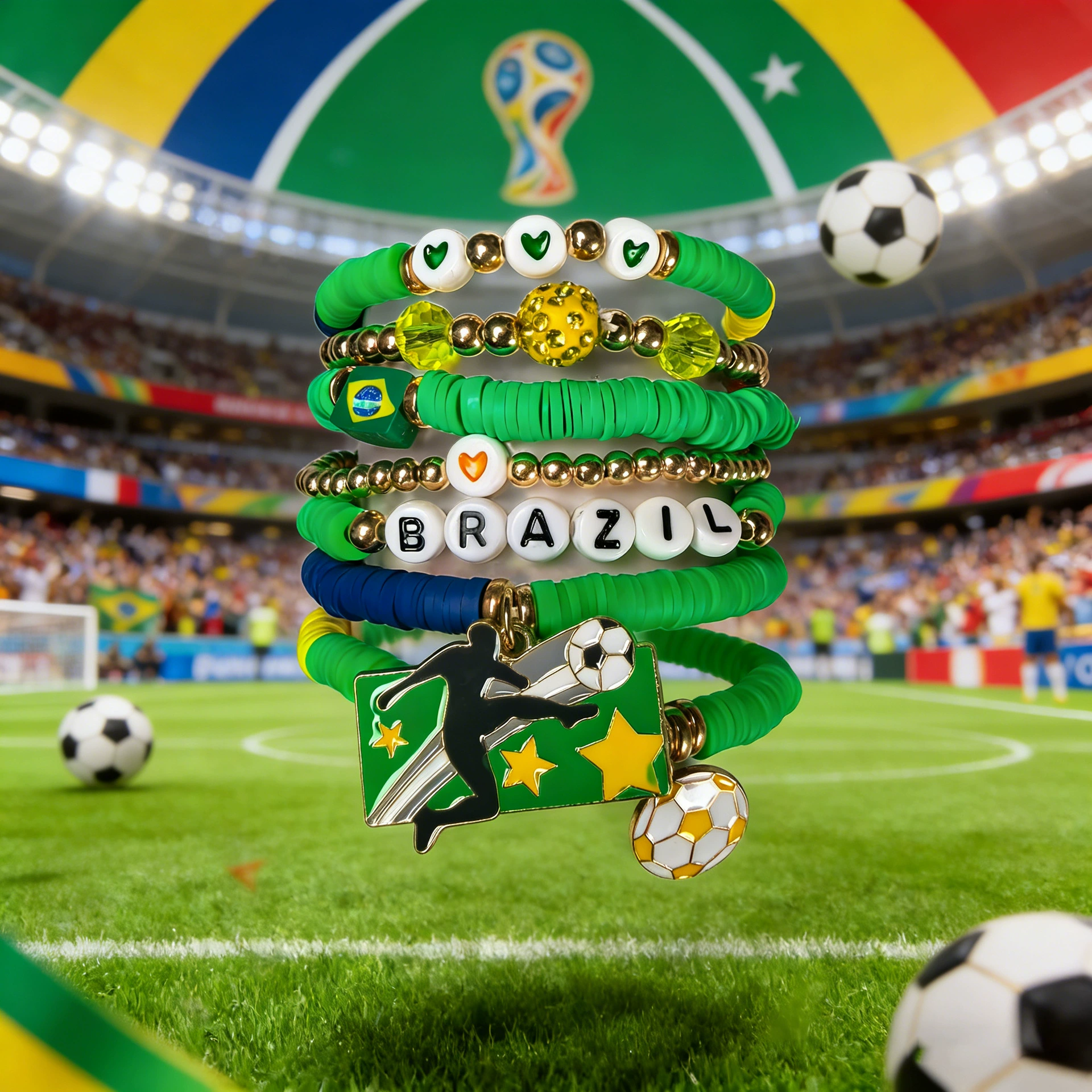 2026 USA Canada Mexico World Cup Football Soft-Ceramic Bracelet Set